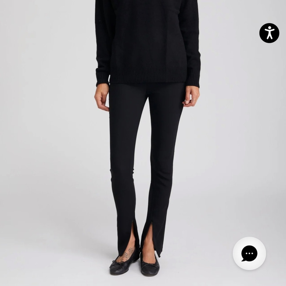 NEW SPRWMN CREPE ANKLE ZIPPER PANTS SPLIT HEM